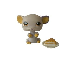 Littlest Pet Shop happiest MOUSE #1048 with cheese